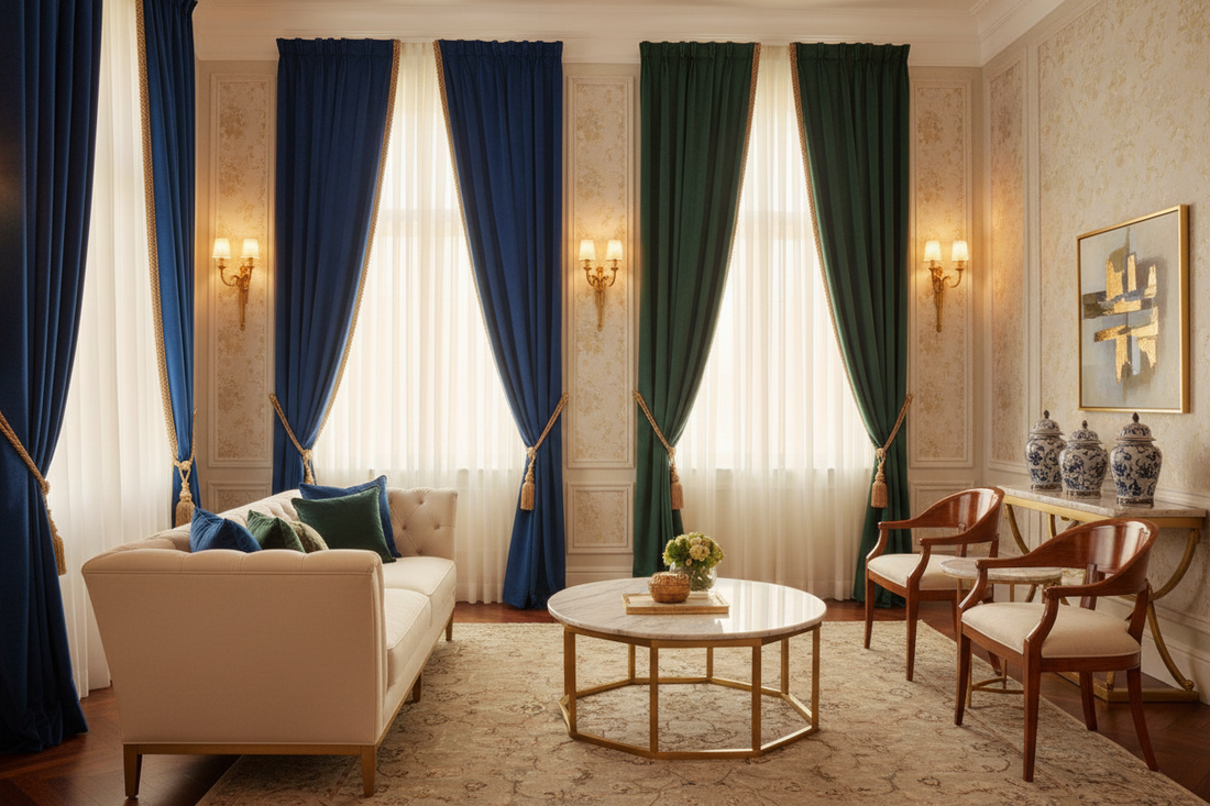 Combining Wall Lights and Window Treatments for a Luxurious Interior