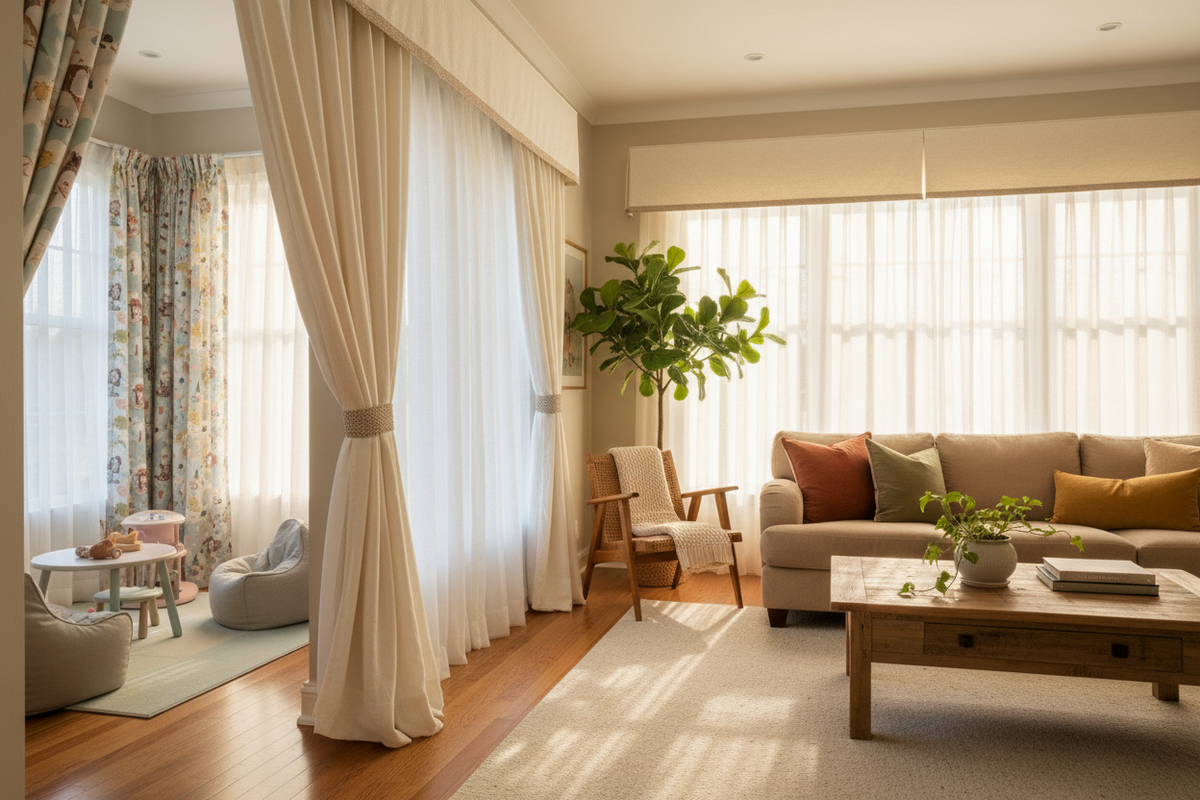 Designing Cozy Family Spaces with Window Treatments, Kids' Room Window Décor, and Home Décor Curtain Accents