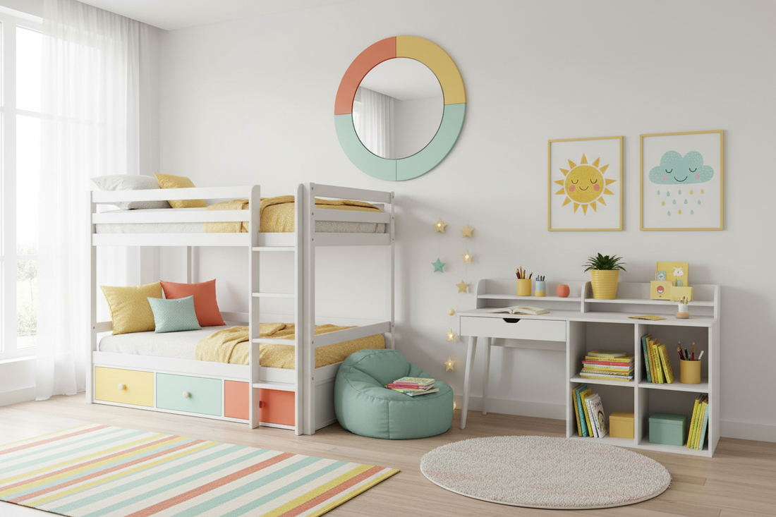 Designing Creative Kids’ Bedrooms with Mirrors and Functional Furniture