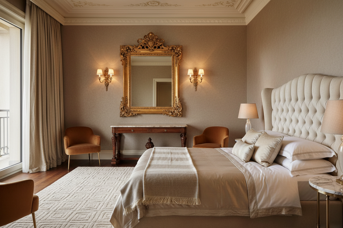 How Mirrors, Wall Lights, and Bedroom Furniture Create a Luxury Bedroom Retreat
