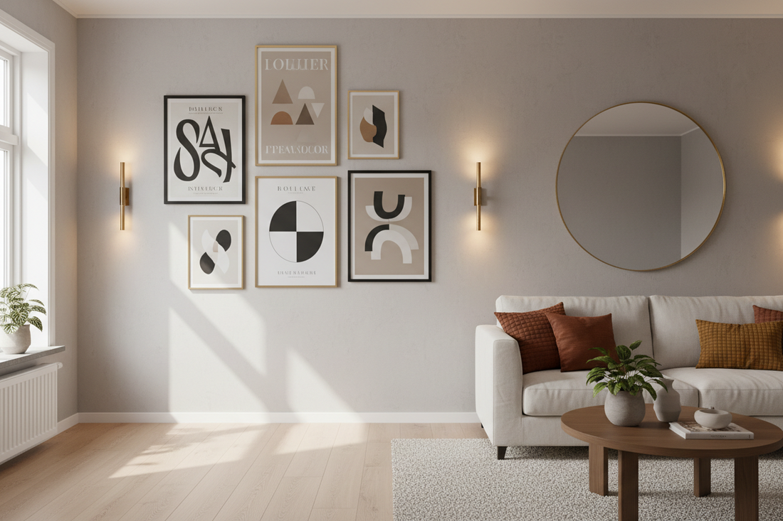 How Posters, Wall Lights, and Mirrors Transform Modern Living Spaces