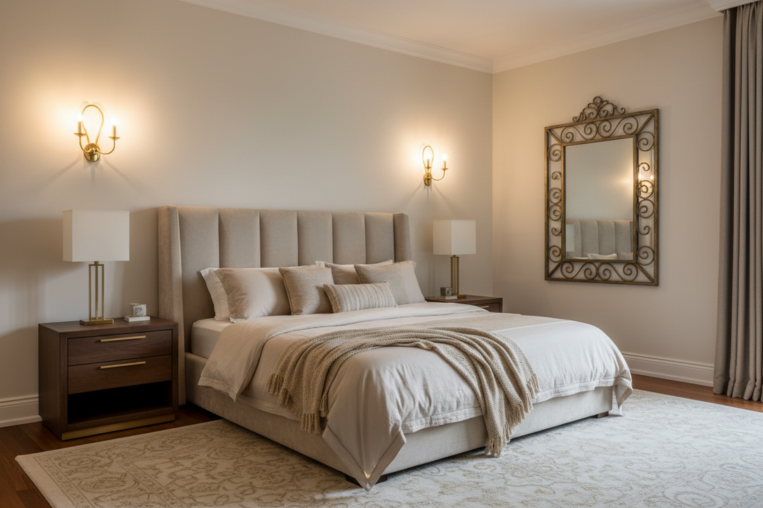 How Wall Lights, Mirrors, and Bedroom Furniture Create a Relaxing Luxury Retrea