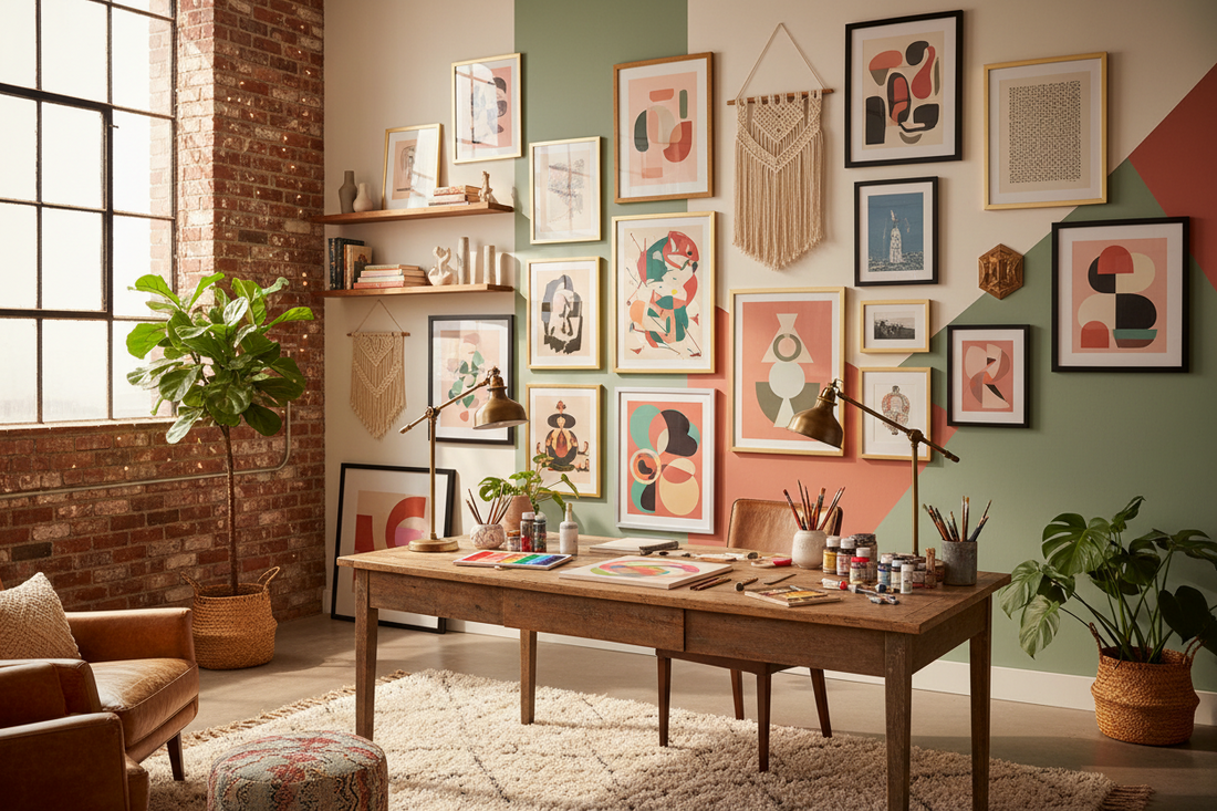 Using Posters and Wall Treatments to Build a Creative Studio Space