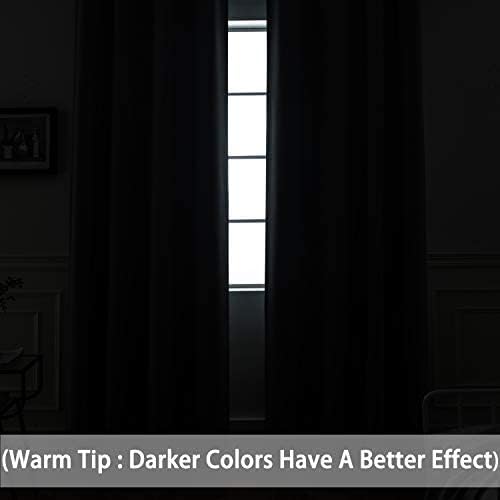 Yakamok 100% Blackout Thermal Insulated Sliding Door Curtains, Noise Reducing - Image 8