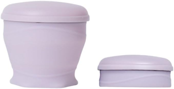 Collapsible Travel Cup, Purple, Food-Grade Silicone, 6 Ounces, Foldable Design with Lid, BPA-Free, Round, for Camping, Hiking, Outdoor Activities (Purple)