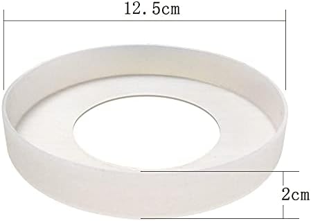 2 PCS Bottom Protective Silicone Cover Cap for Food Jar Table Pot(Transparent White 125mm)