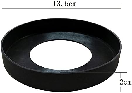 2 PCS Bottom Protective Silicone Cover Cap for Food Jar Table Pot(Black 135mm)