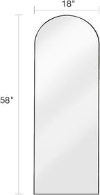 DMWOODFL 58"x18" Arched Full Length Mirror - Image 2