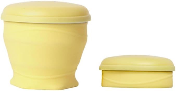 Collapsible Travel Cup, Purple, Food-Grade Silicone, 6 Ounces, Foldable Design with Lid, BPA-Free, Round, for Camping, Hiking, Outdoor Activities (Yellow)