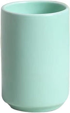 Japanese Simple Black and White Style handleless Ceramic Mug Hotel Teacup Toothbrush Cup Washing Mouth Cup. (Green)