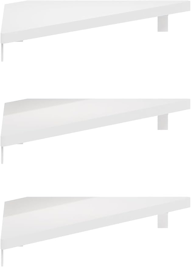 Furinno Rossi Triangle Corner Floating Shelves, Wall Mount Display Shelf - Image 5