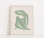 Unframed Sage Green Wall Art Set of 3, 12x16IN Abstract Matisse Wall Decor - Image 8