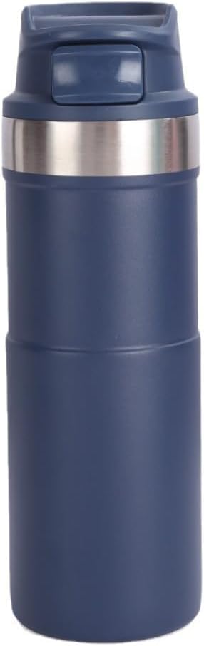 16OZ Trigger Action Travel Mug - 500ml BPA Free Insulated Stainless Steel Coffee Tumbler, Leak-Proof Wide Mouth Design for Commuters, Sports & Outdoor Enthusiasts (Dark blue)