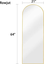Rowjut 64"x21"Floor Mirror Arched Full Length Mirros, Mirror Floor Length - Image 4