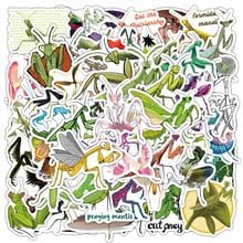 Mantis Stickers 50 Pcs Vinyl Cute Cartoon Insect Sticker for Laptop Water Bottle Motorcycle Computer Car Skateboard Snowboard Luggage,Waterproof Funny Animal Stickers for Teens Girls