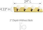 Design House 500868 4-Light Vanity Strip Light Contemporary Dimmable - Image 2