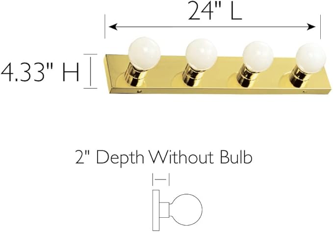 Design House 500868 4-Light Vanity Strip Light Contemporary Dimmable - Image 2