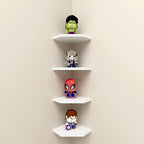 WELLAND 7-Inch Floating Corner Shelves Set of 2, Wall Mounted Storage Shelf - Image 4