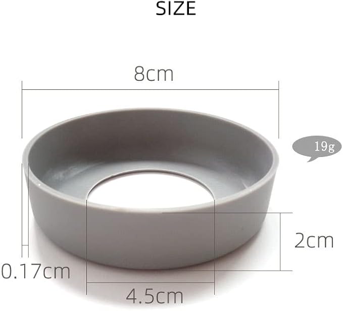2 PCS Eco-Friendly Non-Slip Silicone Coaster for Flask/Mug/Tumbler/Bottle (85mm, Khaki)