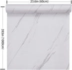 Glossy Marble Paper Granite Gray/White Wallpaper Peel and Stick Wallpaper Self - Image 7