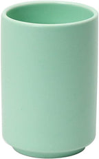 Japanese Style Ceramic Tea Cup, Handleless Ceramic Mug, Matte Glazed Couple Cup, Suitable for Drinking Water, Tea, Coffee (Light Green)