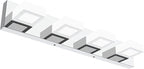 Ralbay Dimmable Bathroom Lights Modern 4 Lights Vanity Lights Fixtures Acrylic by RalbayLighting