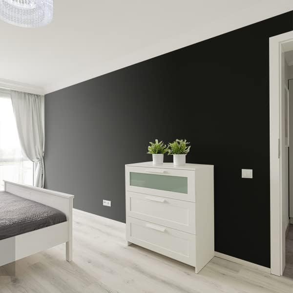 Yancorp Matte Black Contact Paper Solid Wallpaper Plain Vinyl Film - Image 4