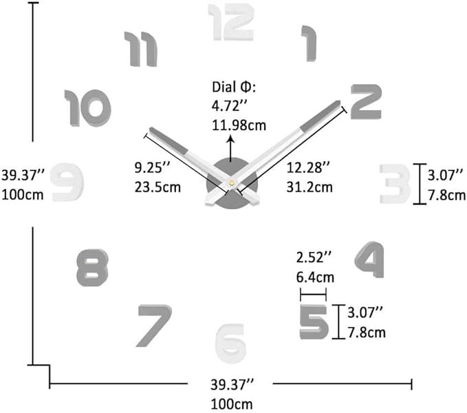 VANGOLD Design 3D Wall Clock for Classroom Decor - Image 3