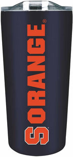 Campus Colors NCAA Stainless Steel Tumbler perfect for Gameday - 18 oz - Double Walled - Keeps Drinks Perfectly Insulated (Syracuse Orange - Navy)