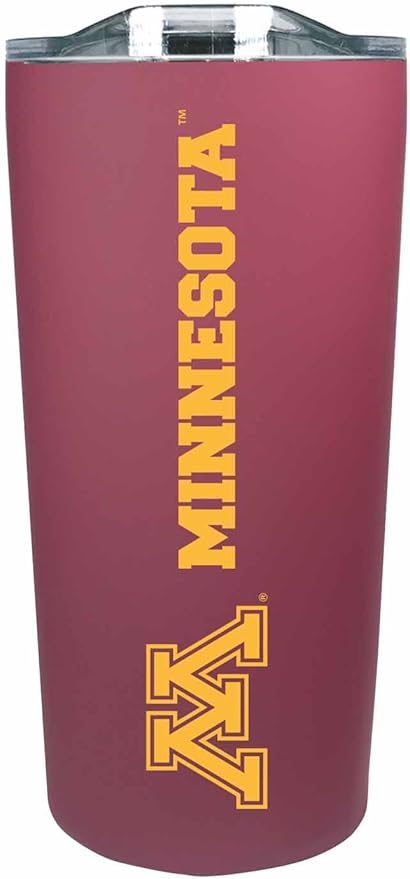 Campus Colors NCAA Stainless Steel Tumbler perfect for Gameday - 18 oz - Double Walled - Keeps Drinks Perfectly Insulated (Minnesota Golden Gophers - Maroon)