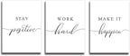 Framed Canvas Wall Art Positive Quote, Office Art, Motivational Artwork Set of - Image 8