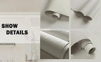 Dimoon 394''x23.6'' Cream Skin Peel and Stick Wallpaper Contact Paper Modern - Image 9