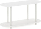 Furinno Turn-N-Tube No Tools Modern Oval Side Table - Image 5