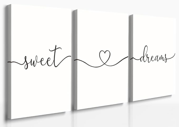 GUBIYU Sweet Dreams Wall Art for Bedrooms by GUBIYU