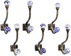 Indian Shelf Pack of 12 Heavy Duty Decorative Double Hooks by IndianShelf