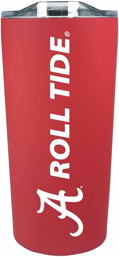 Campus Colors NCAA Stainless Steel Tumbler perfect for Gameday - 18 oz - Double Walled - Keeps Drinks Perfectly Insulated (Alabama Crimson Tide - Crimson)