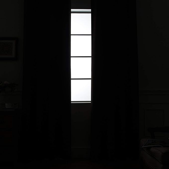 Yakamok 100% Blackout Curtains 84 Inches Long, 2 Thick Layers Heat and Full - Image 7