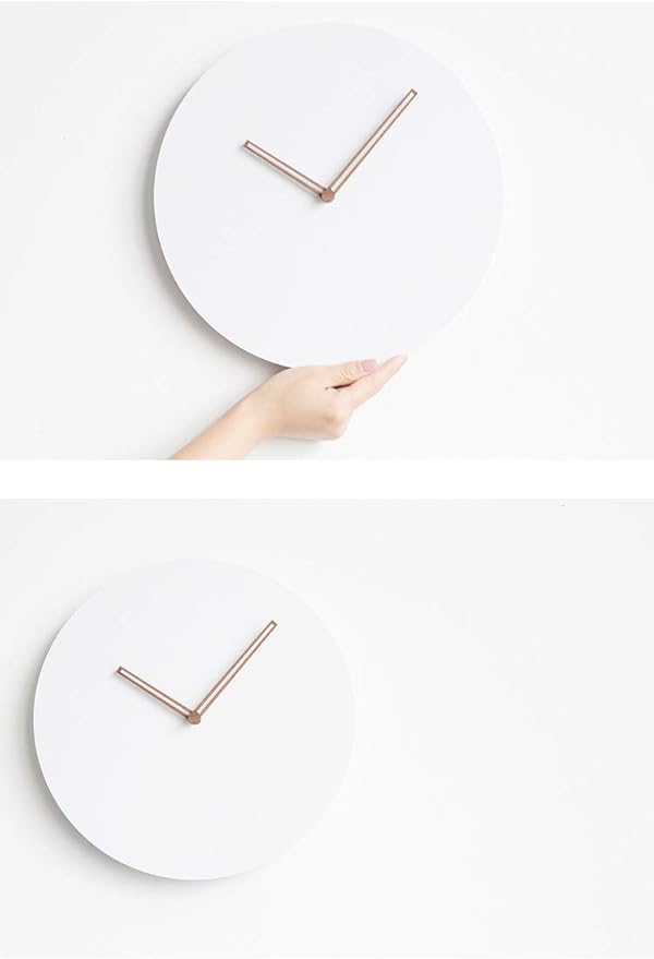 Wooden Modern Wall Clock, Minimalistic and Stylish, Walnut Hands, Silent Quartz - Image 4