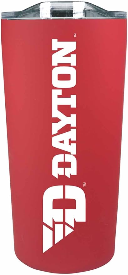 Campus Colors NCAA Stainless Steel Tumbler perfect for Gameday - 18 oz - Double Walled - Keeps Drinks Perfectly Insulated (Dayton Flyers - Red)
