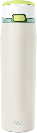 Simple Modern Mesa Loop Water Bottle with Covered Straw and Handle | 24oz Cup Holder Friendly Insulated Stainless Steel Bottles for Travel, Sports and School | Coconut