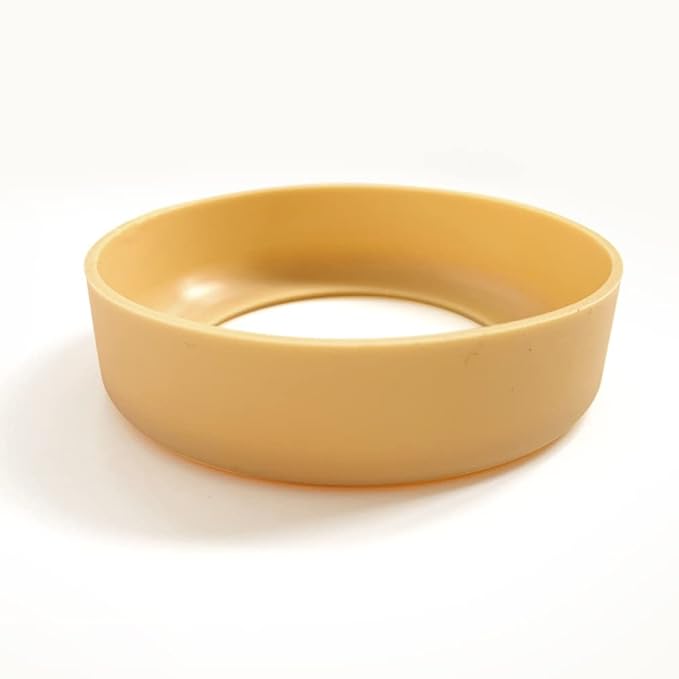 2 PCS Eco-Friendly Non-Slip Silicone Coaster for Flask/Mug/Tumbler/Bottle (85mm, Khaki)