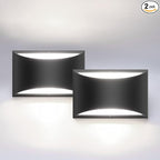 Aipsun Indoor Black Modern LED Wall Sconce Interior Wall Lights Set of 2 by Aipsun