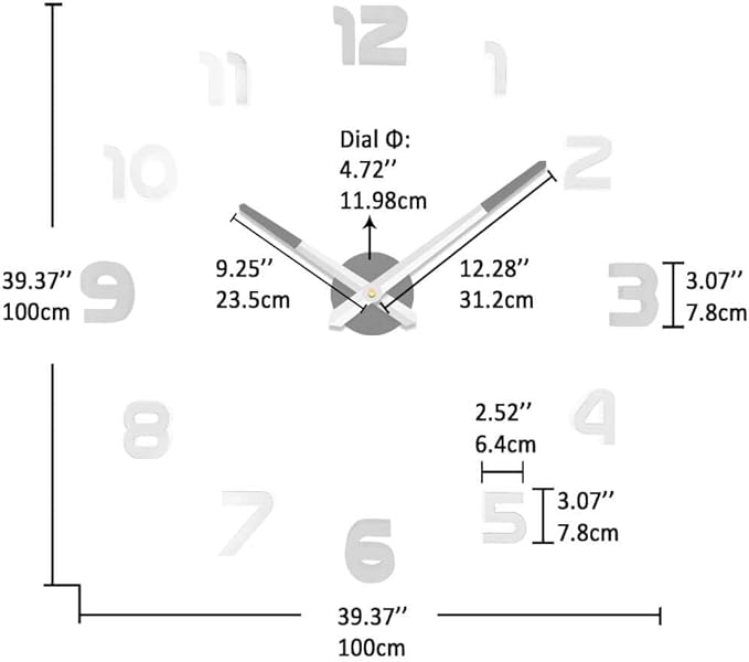 VANGOLD Design Sticker Wall Clock - Image 3
