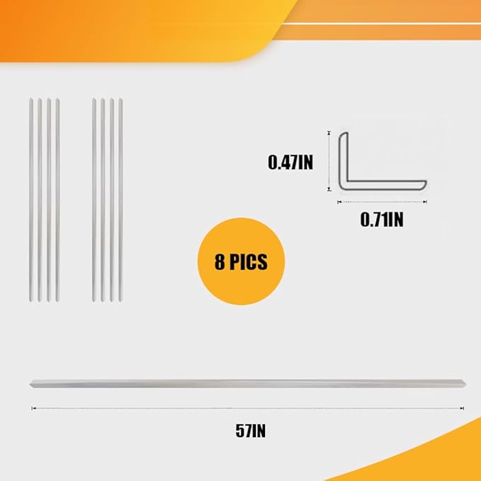 OUZUGIE 8-Pack 57 Inches, WPC Slat Wall Panel Trim, Corner Guard - Image 2