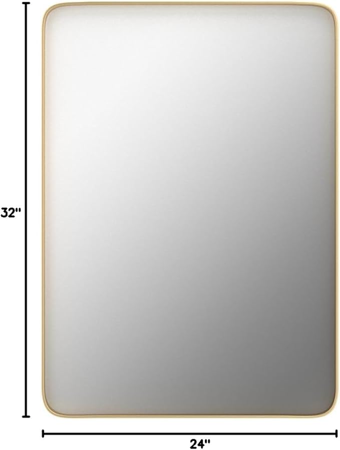 VooBang Bathroom Mirror 24x32 inch, Modern Round Corner Bathroom Vanity Mirror - Image 10