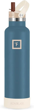 IRON °FLASK Camping & Hiking Hydration Flask with Straw, BPA-Free Insulated Stainless Steel Sports Water Bottle - 24 oz Desert Oasis