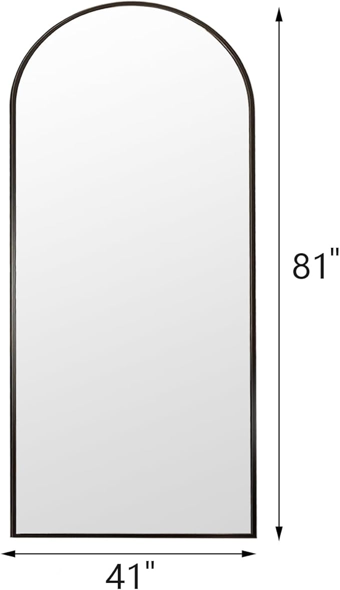 Rowjut Floor Full Length Mirror, Arched Mirrors Full Length 81"x41" - Image 3