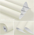 Dimoon 236''x17.7'' White Peel and Stick Wallpaper Contact Paper Modern Self - Image 2