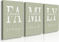 GUBIYU Farmhouse Family Wall Art Set of 3, Home Love Framed Canvas Prints by GUBIYU