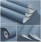 Dimoon 118''x23.6'' Blue Peel and Stick Wallpaper Contact Paper Modern Self - Image 2
